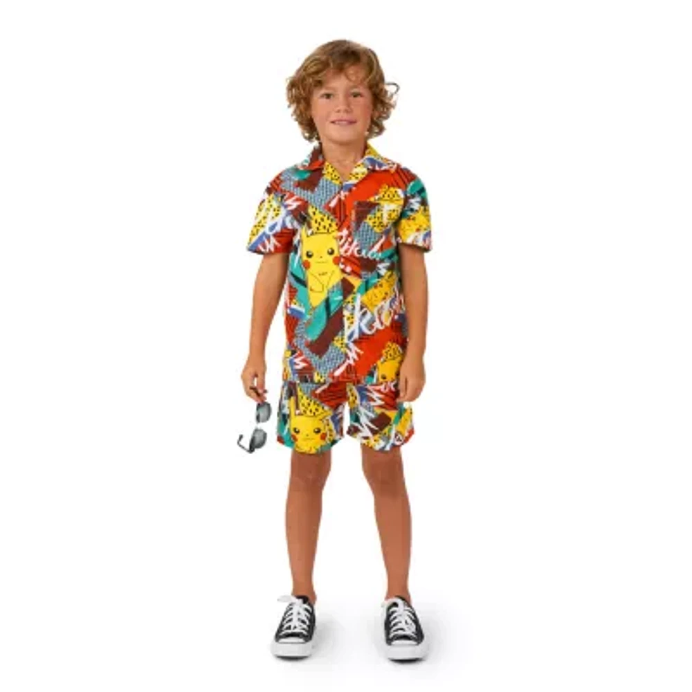 Opposuits Pikachu Little Boys 2-pc. Pokeman Short Set