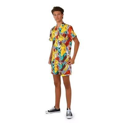 Opposuits Pikachu Big Kid Boys 2-pc. Pokeman Short Set