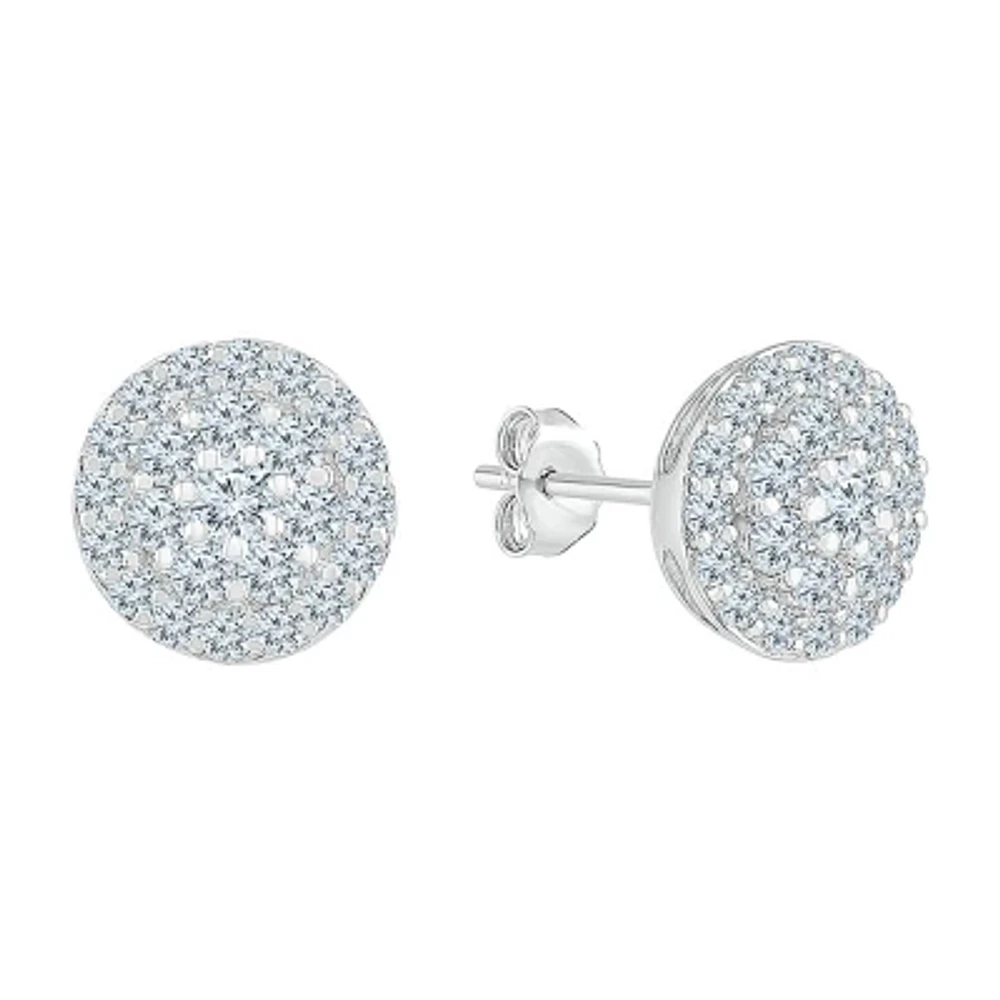 1 1/4 CT. T.W. Natural White Diamond 10K White Gold 9.6mm Stud Earrings