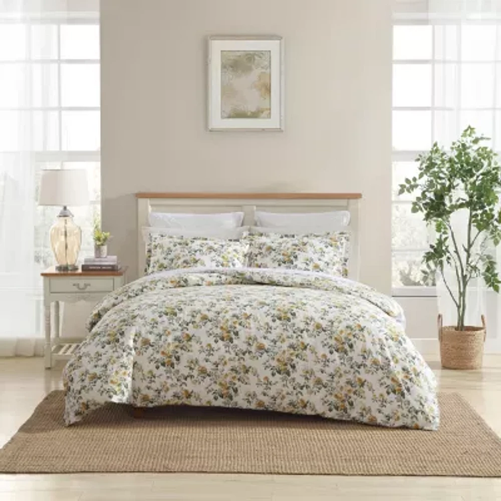 Laura Ashley Roses Sateen Duvet Cover Set