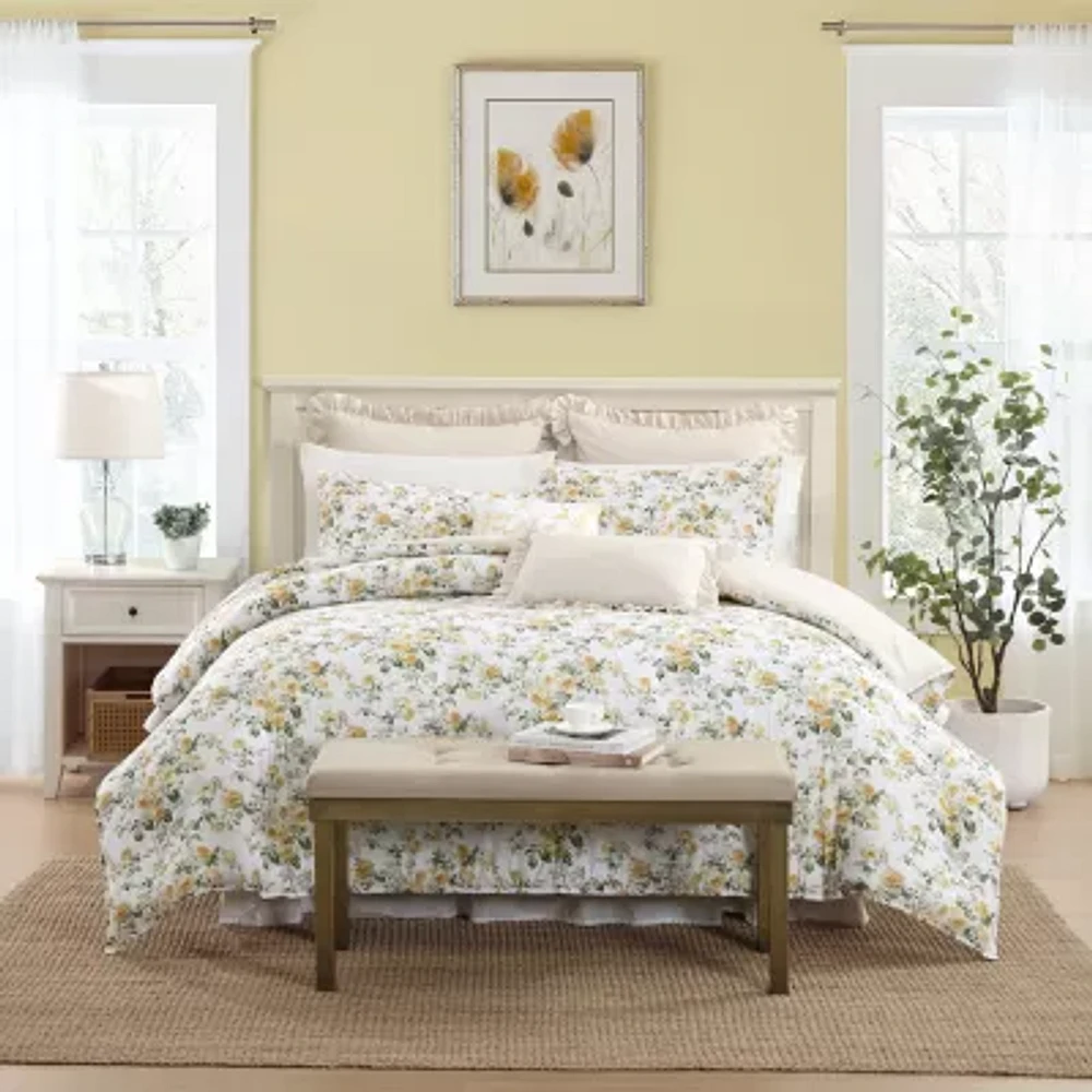 Laura Ashley Roses Midweight Comforter Set