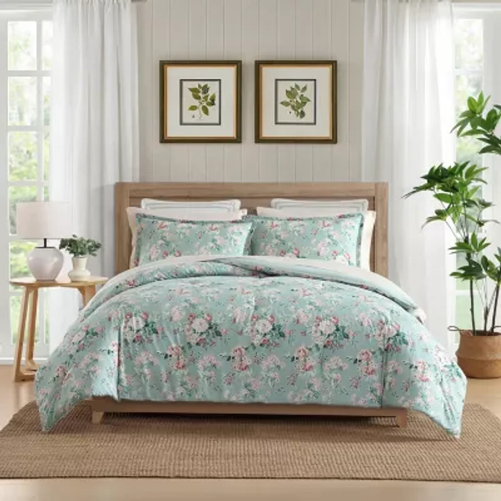 Laura Ashley Rosemoore Face Midweight Comforter Set