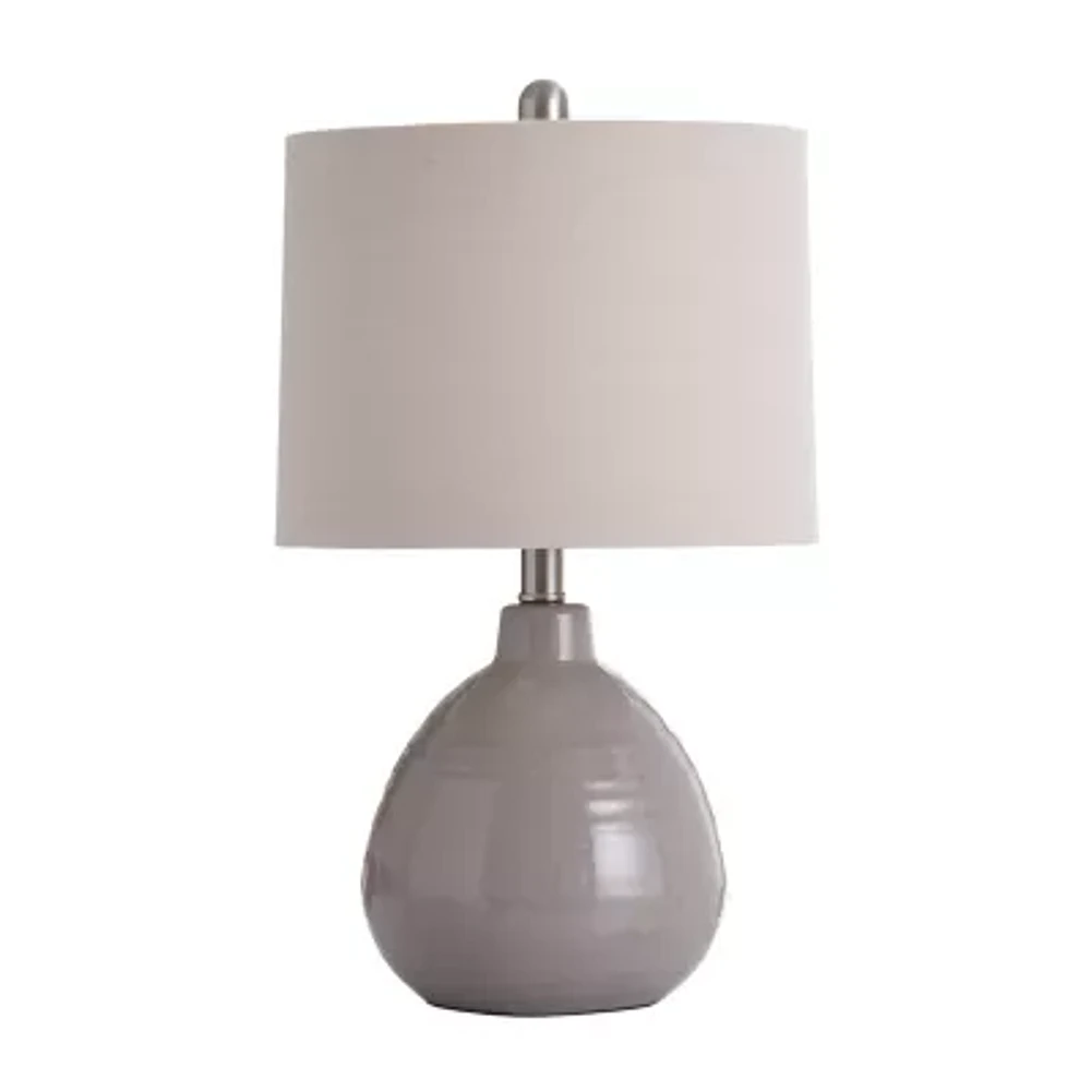 Stylecraft Cameron Gray Ceramic Table Lamp