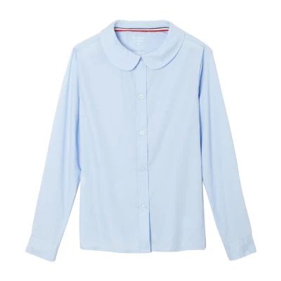 French Toast Little & Big Girls Long Sleeve Fitted Regular Fit Button-Down Shirt