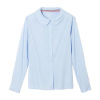 French Toast Little & Big Kid Girls Long Sleeve Fitted Regular Fit Button-Down Shirt