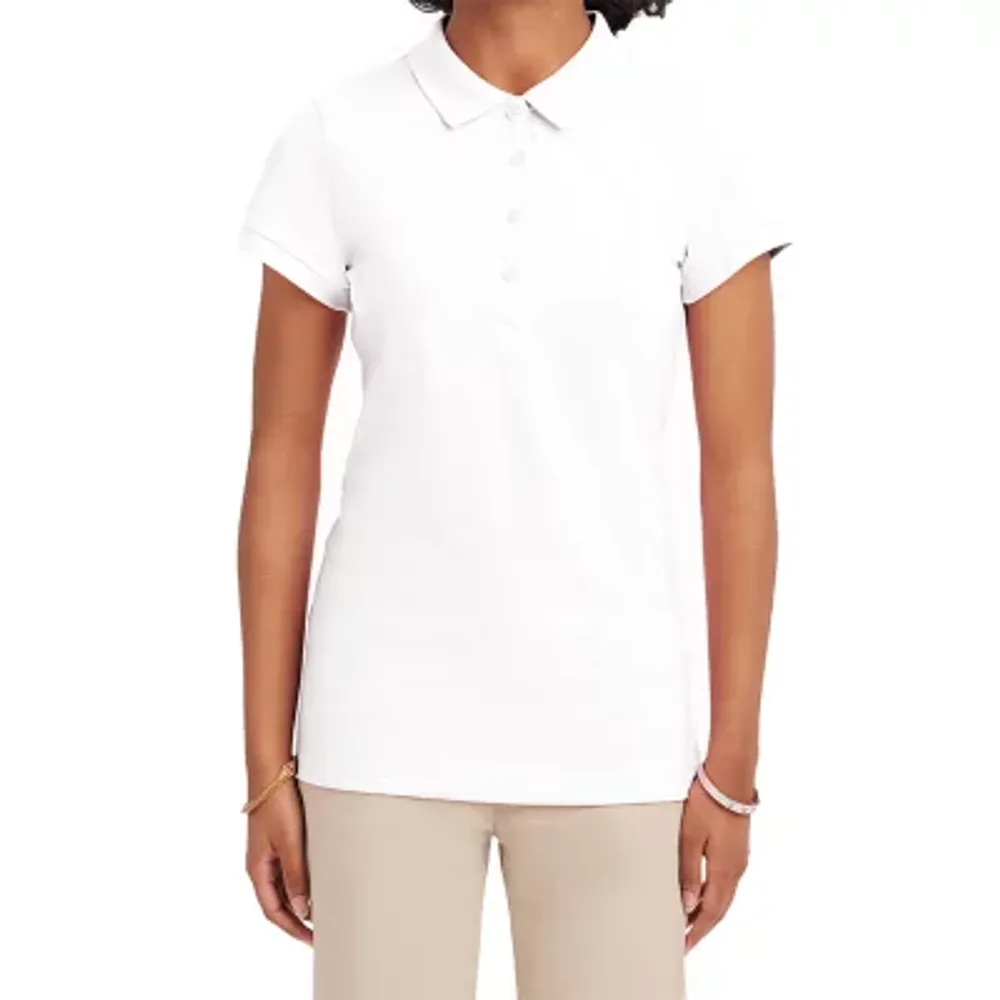 IZOD Juniors Womens Short Sleeve Polo Shirt