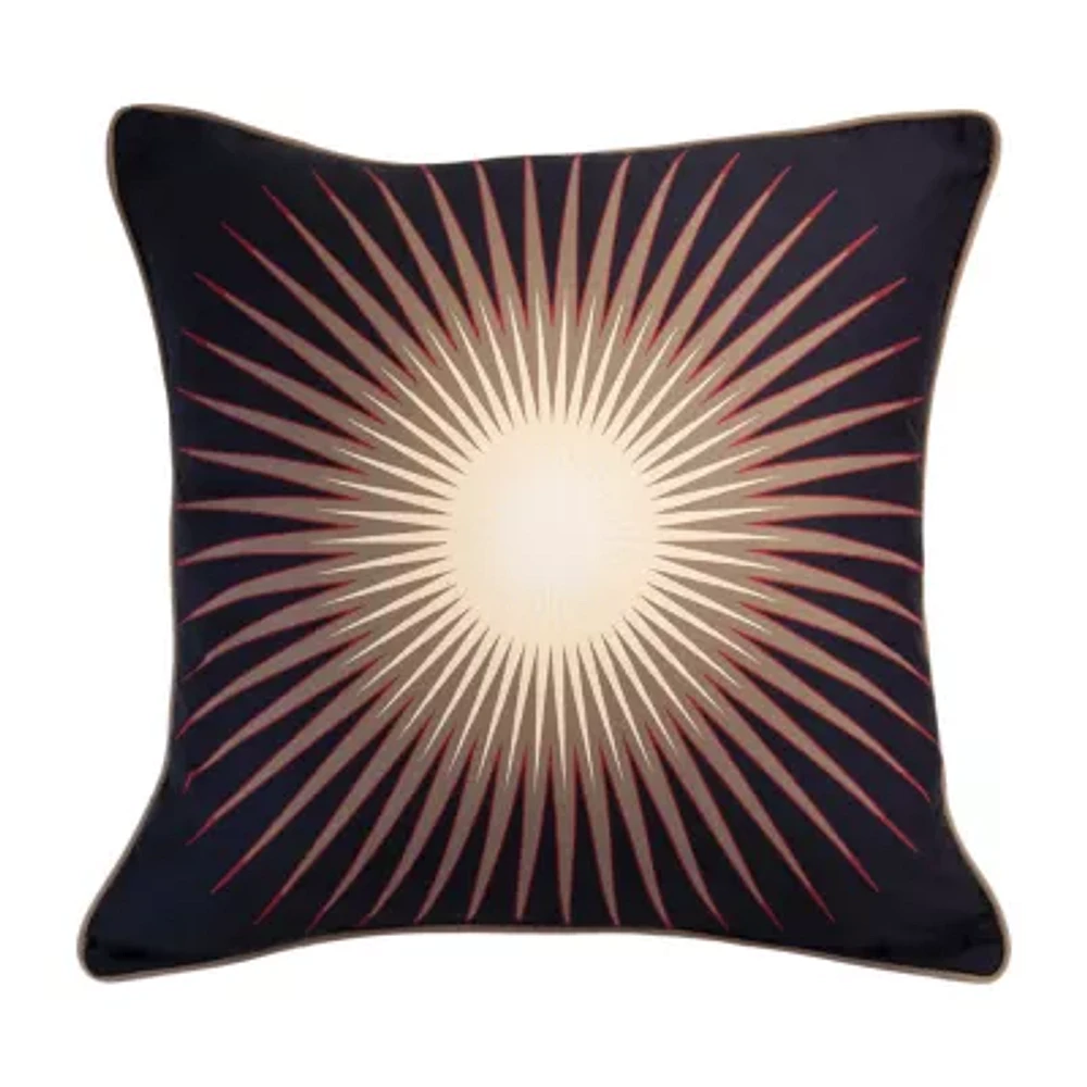 Donna Sharp Mojave Red Starburst Square Throw Pillow