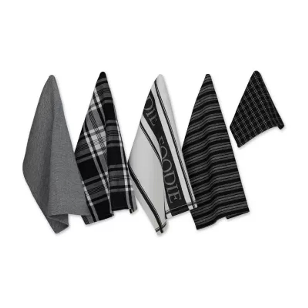 Design Imports Asst Foodie 5-pc. Towel + Dish Cloth Set
