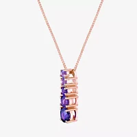 Womens Genuine Semi Precious Stone Sterling Silver Pendant Necklace