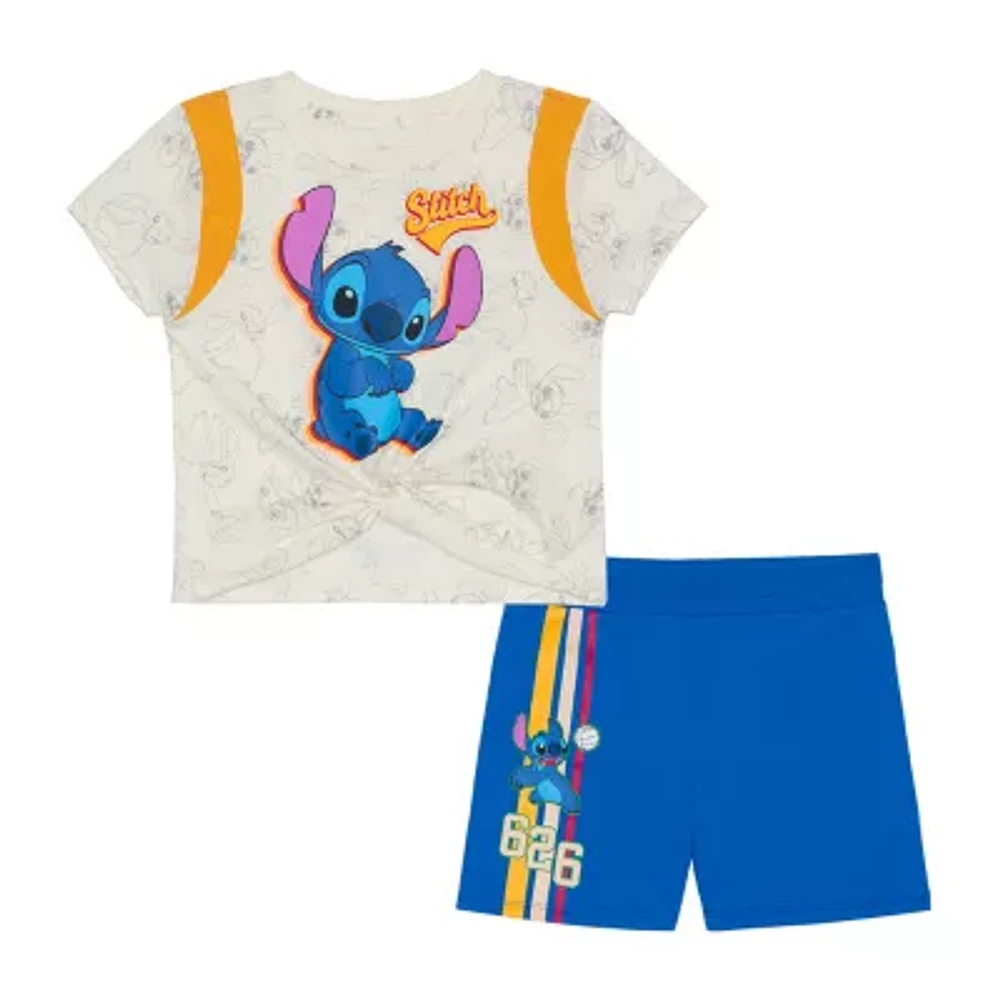 Disney Collection Little & Big Kid Girls 2-pc. Minnie Mouse Short Set
