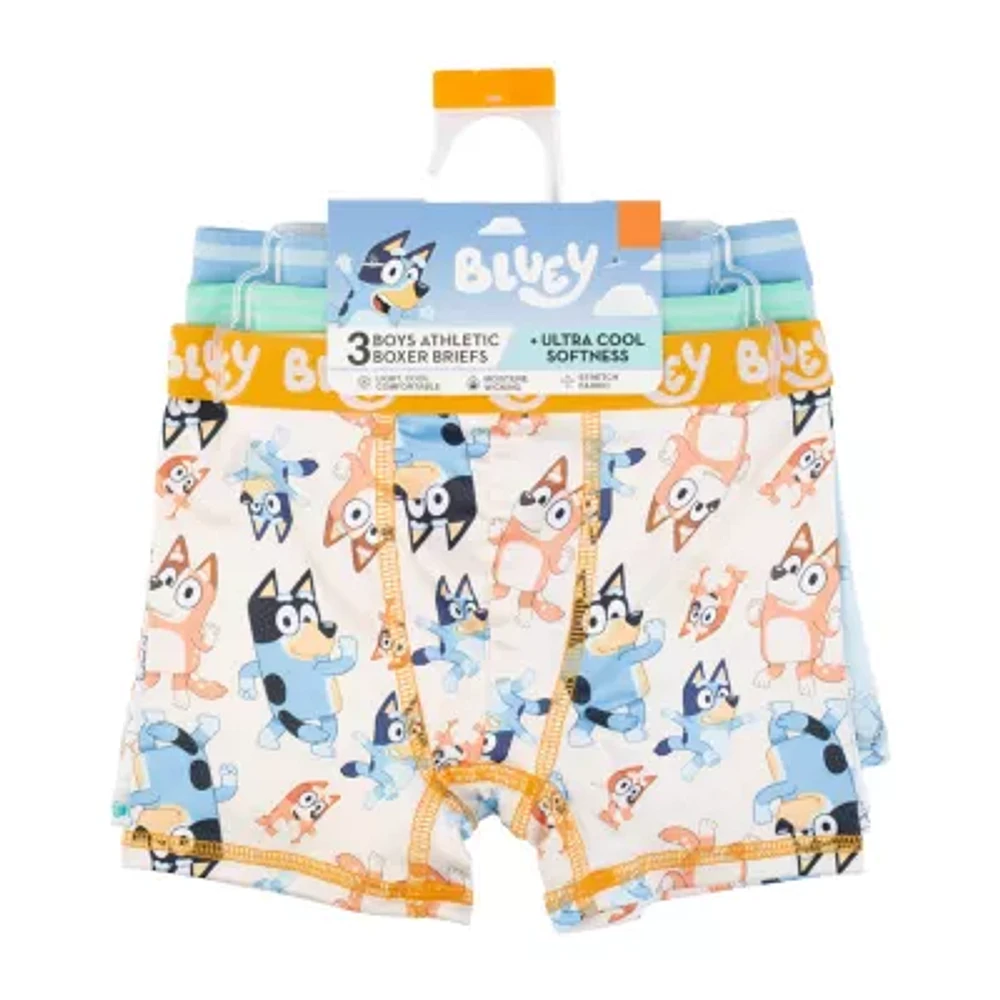 Toddler Boys Bluey 3 Pack Boxer Briefs Tabp4832