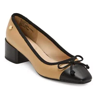 Liz Claiborne Womens Fredson Cap Closed Toe Flat Heel Pumps