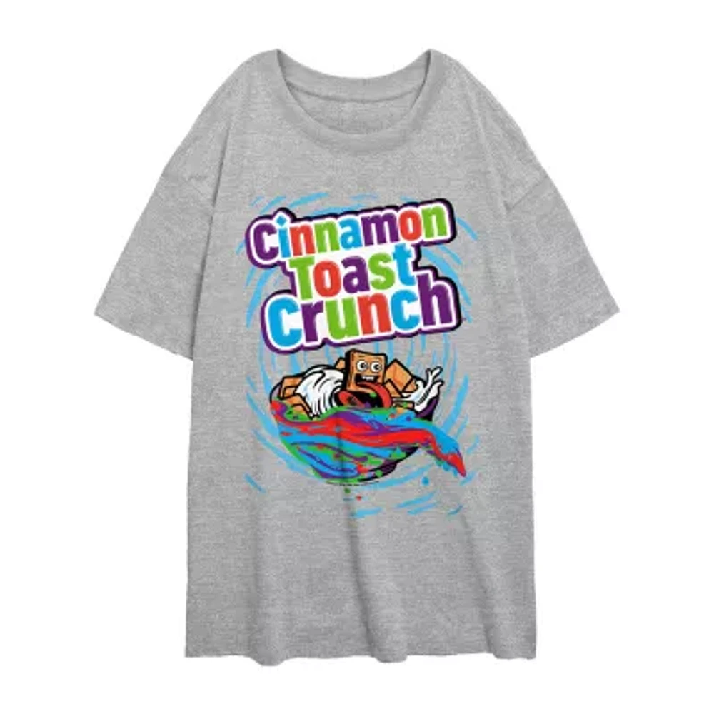 Cinnamon Toast Crunch Tee Womens Crew Neck Short Sleeve Regular Fit Juniors Graphic T-Shirt