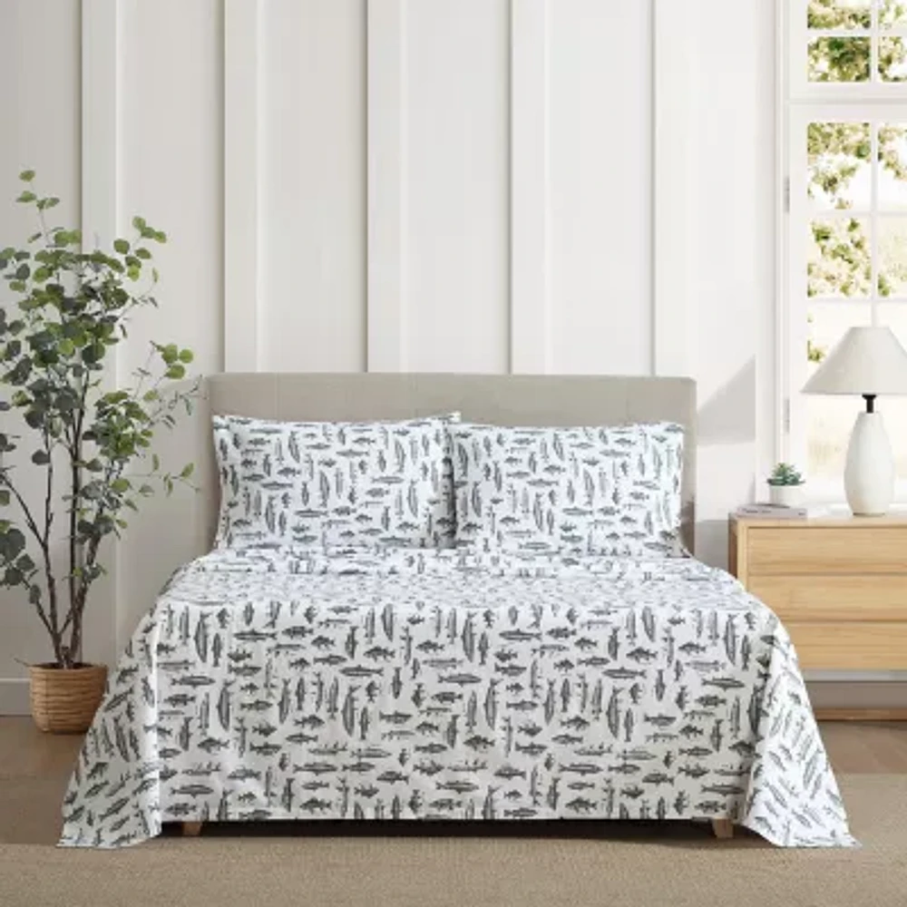 Eddie Bauer Wes Fish Face Sheet Set
