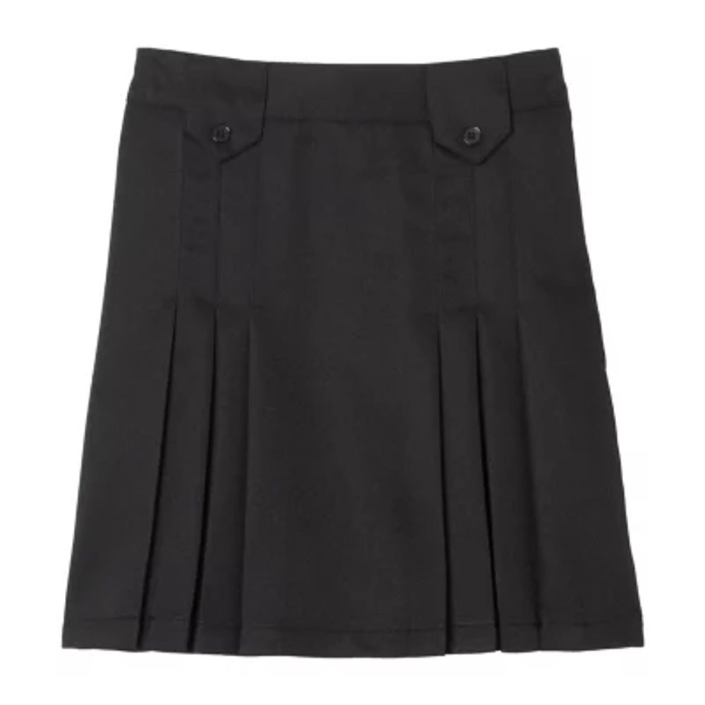 French Toast Front-Pleated Tab Skirt Little & Big Kid Girls Pleated