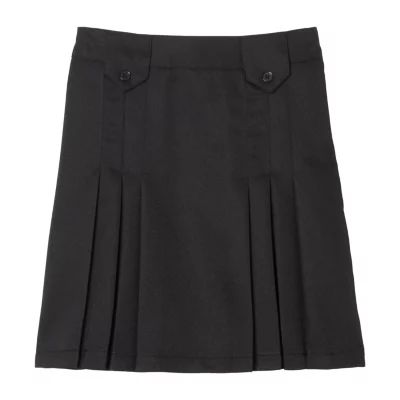 French Toast Front-Pleated Tab Skirt Little & Big Kid Girls Pleated