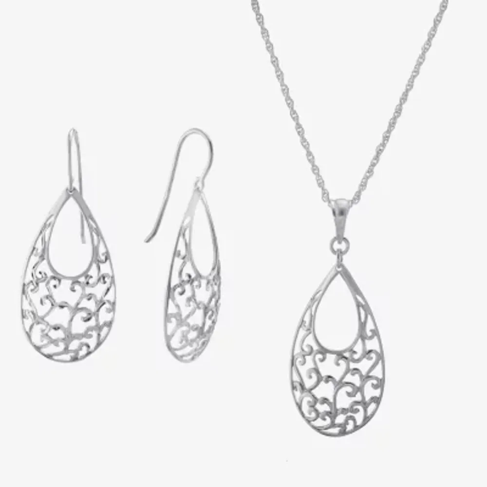 Womens Sterling Silver 2-pc. Jewelry Set