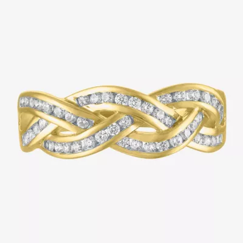 (I1-I2/ G-H) Womens 1/3 CT. T.W. Lab Grown White Diamond 10K Gold Band