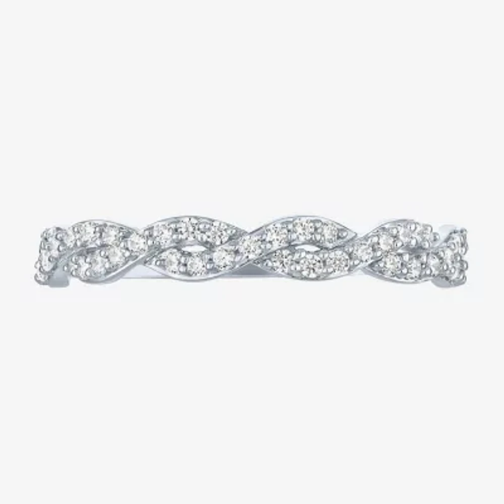 (G-H / I1-I2) Womens 1/4 CT. T.W. Lab Grown White Diamond 10K Gold Band