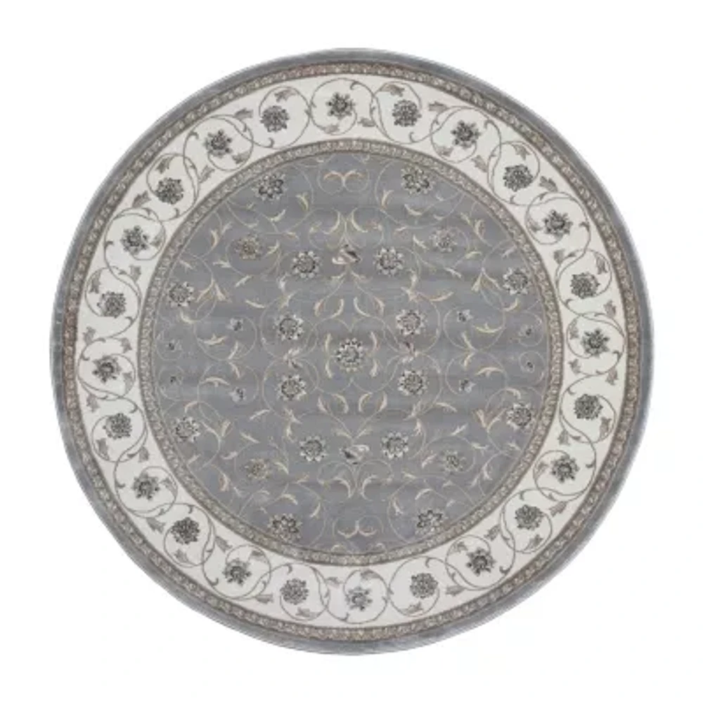 Radici Pisa Arabesque Traditional Oriental Indoor Round Area Rug