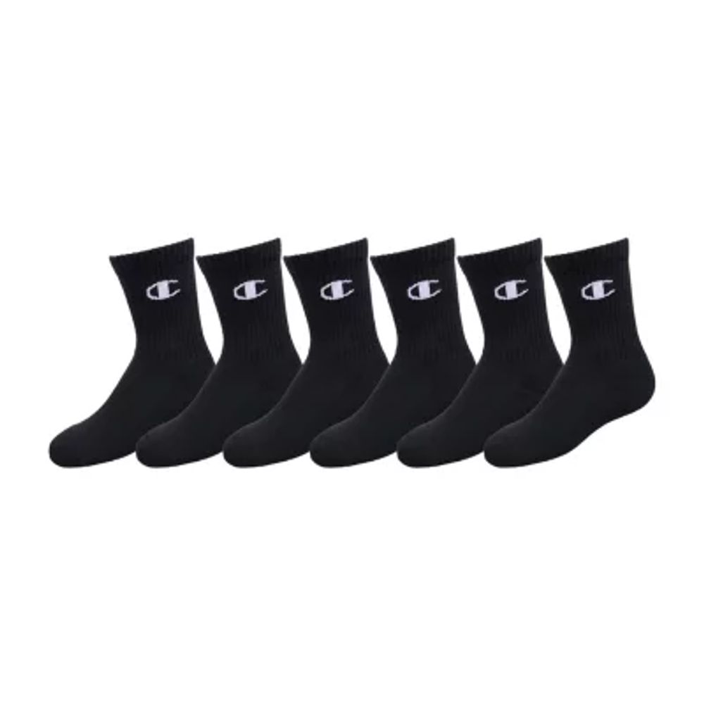 Champion Big Kid Boys 6 Pair Crew Socks