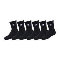 Champion Big Kid Boys 6 Pair Crew Socks