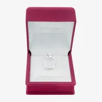 Sparkle Allure Womens Cubic Zirconia Pure Silver Over Brass Round Halo Engagement Ring