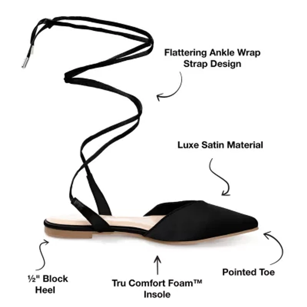 Journee Collection Theia Womens Pointed Ballet Flats