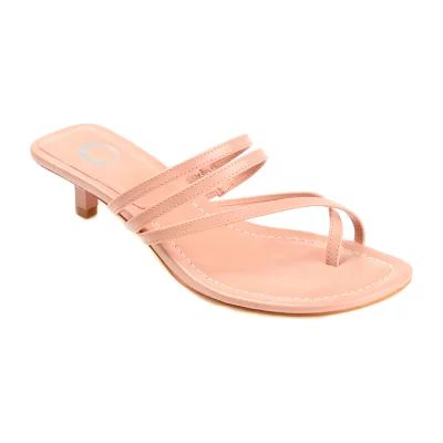Journee Collection Lettie Womens Open Toe Kitten Heel Pumps