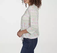 Hearts Of Palm Womens Crew Neck 3/4 Sleeve T-Shirt