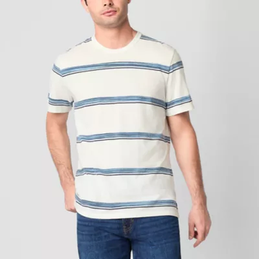 mutual weave Boxy Pique Mens Crew Neck Short Sleeve T-Shirt