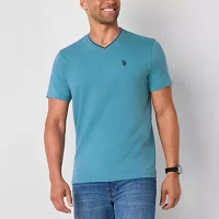 U.S. Polo Assn. Stretch Tipped Mens V Neck Short Sleeve Fabric T-Shirt