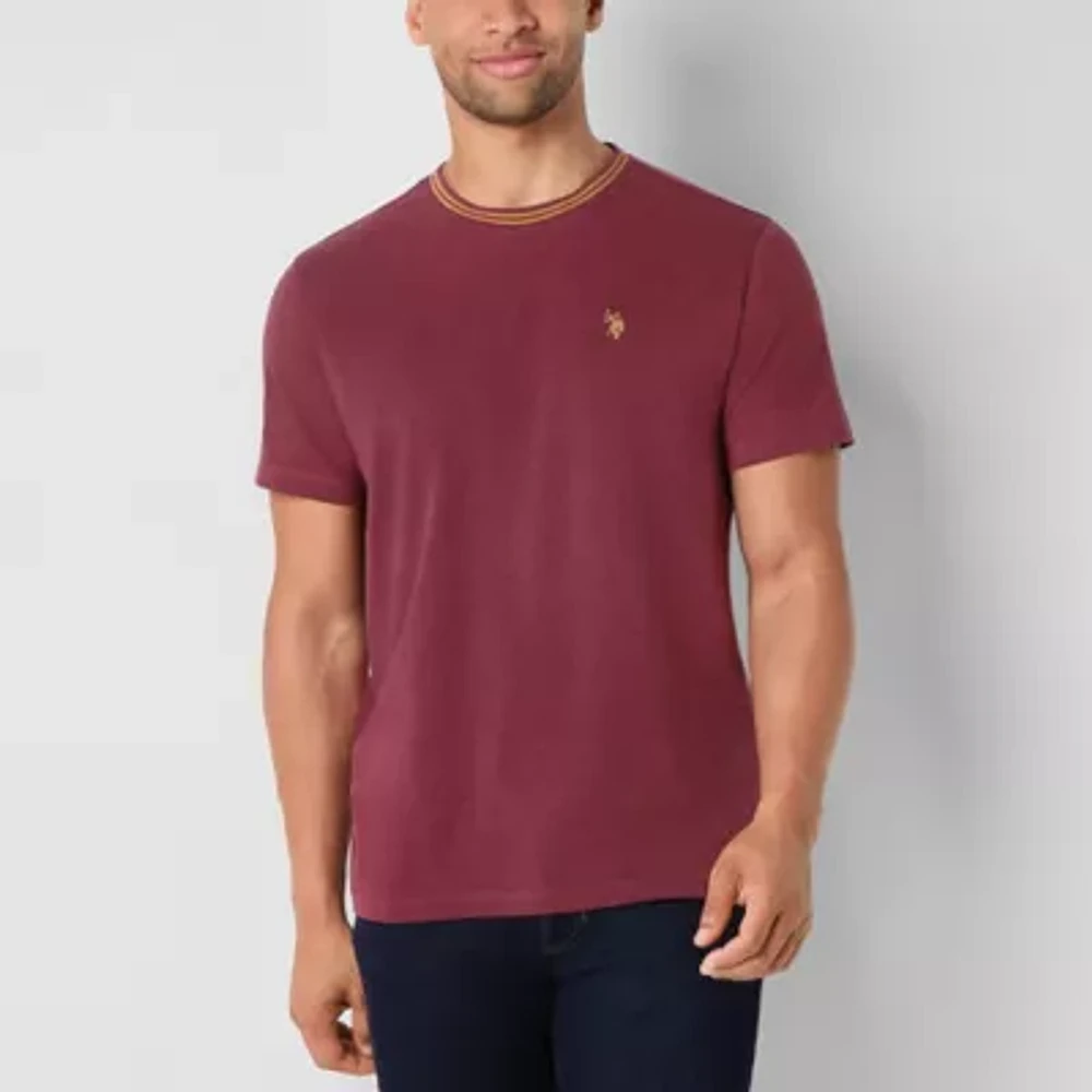 U.S. Polo Assn. Stretch Tipped Mens Crew Neck Short Sleeve Fabric T-Shirt