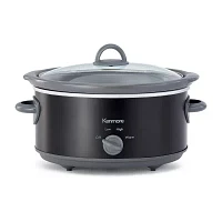 Kenmore Slow Cooker- 5 qt (4.7L)- Easy to Use- Dial Control- Black
