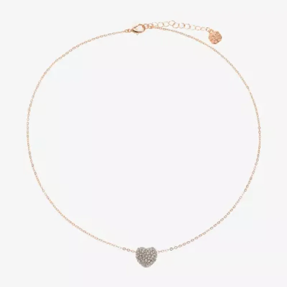 Monet Jewelry Timeless Heart Womens 18 Inch Pendant Necklace