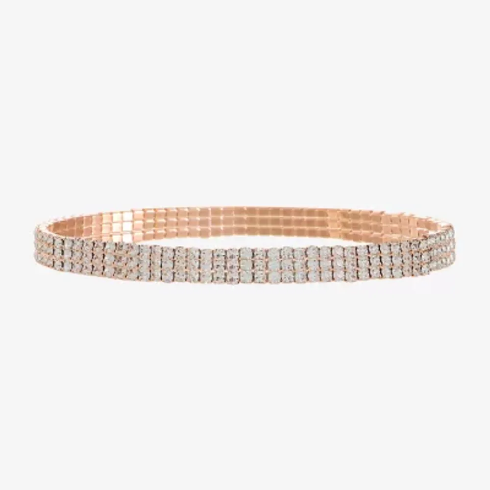 Monet Jewelry Timeless Rosegold Tone Womens Stretch Bracelet