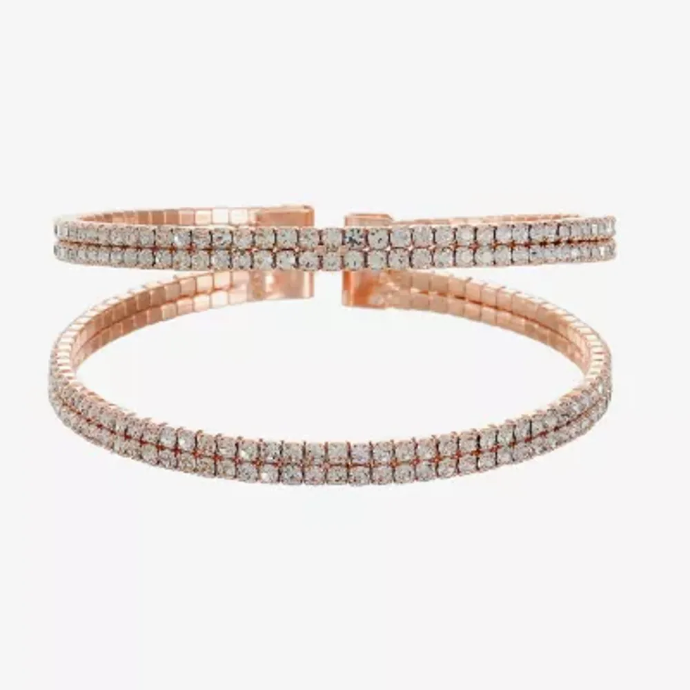 Monet Jewelry Timeless Rosegold Tone Womens Cuff Bracelet