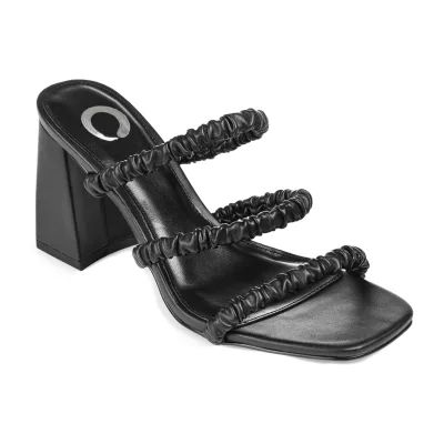 Journee Collection Womens Reagaan Open Toe Block Heel Pumps