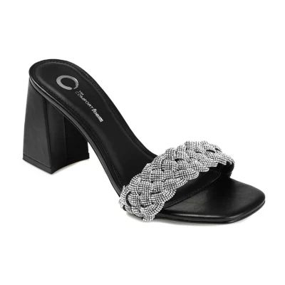 Journee Collection Sashaa Womens Open Toe Block Heel Pumps
