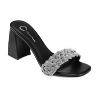 Journee Collection Sashaa Womens Open Toe Block Heel Pumps