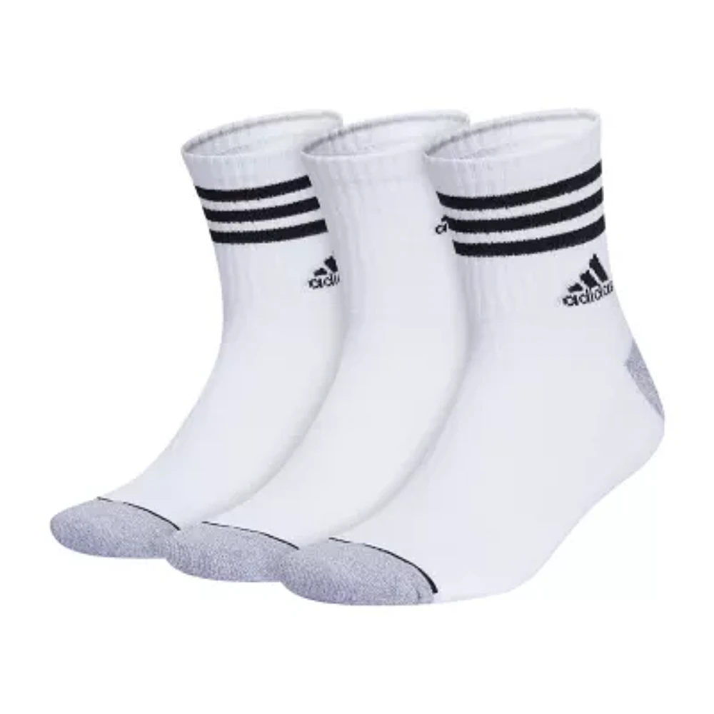 adidas Cushion Mens 3 Pair Quarter Ankle Socks