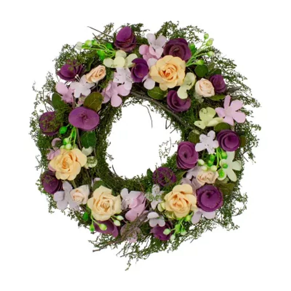 Northlight 14in Berries And Twig Floral Wreath