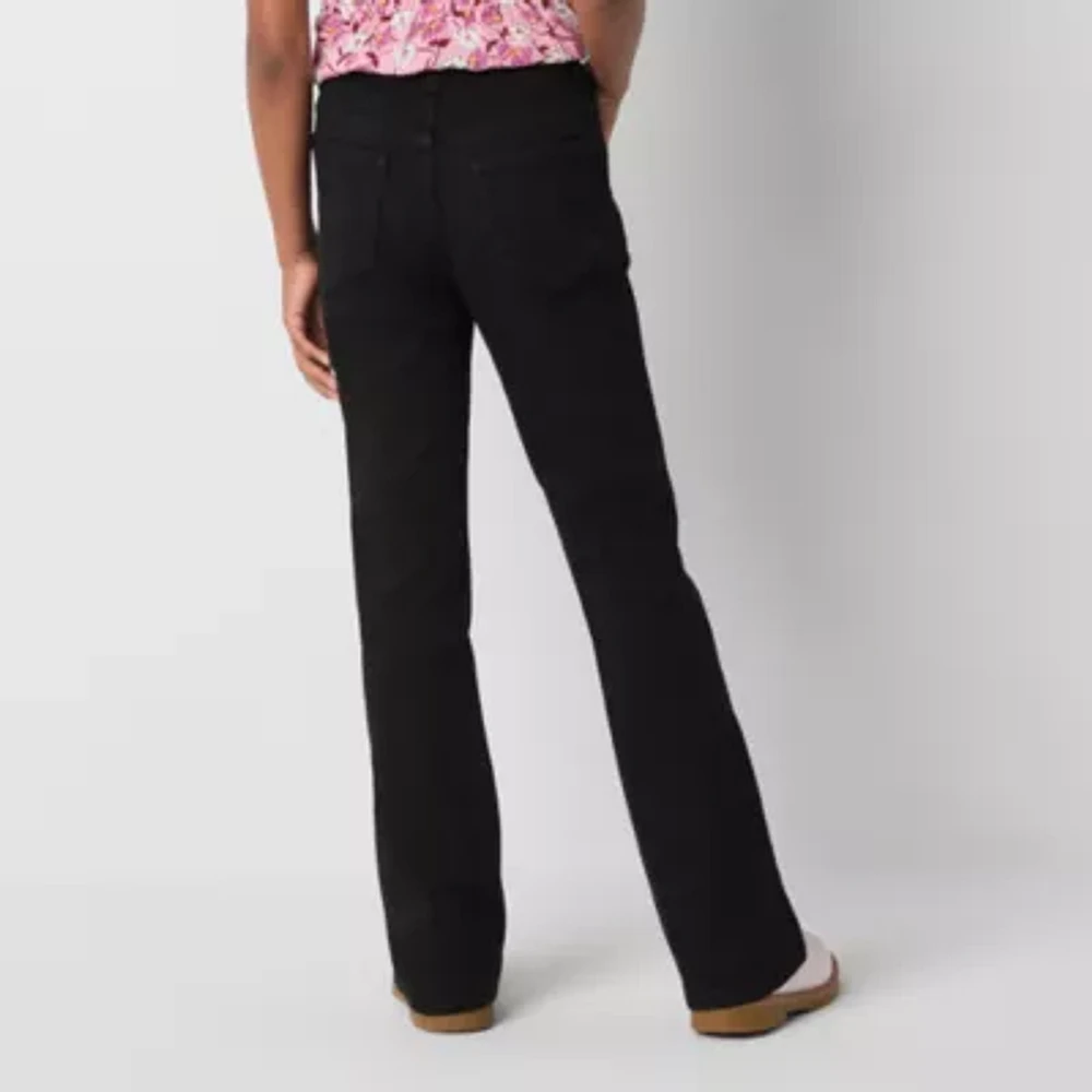 Thereabouts Little & Big Kid Girls Adjustable Waist Stretch Fabric Superflex Mid Rise Regular Fit Bootcut Jean