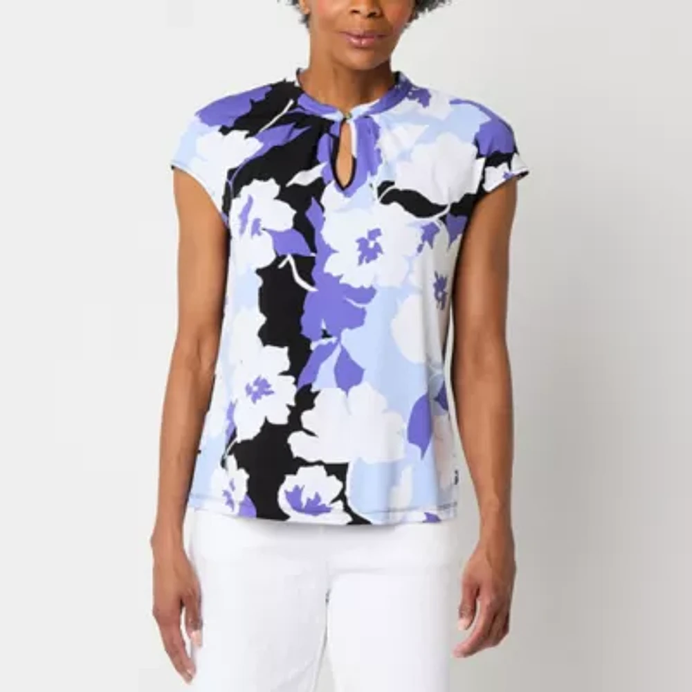 Liz Claiborne Womens Short Sleeve Tall Blouse