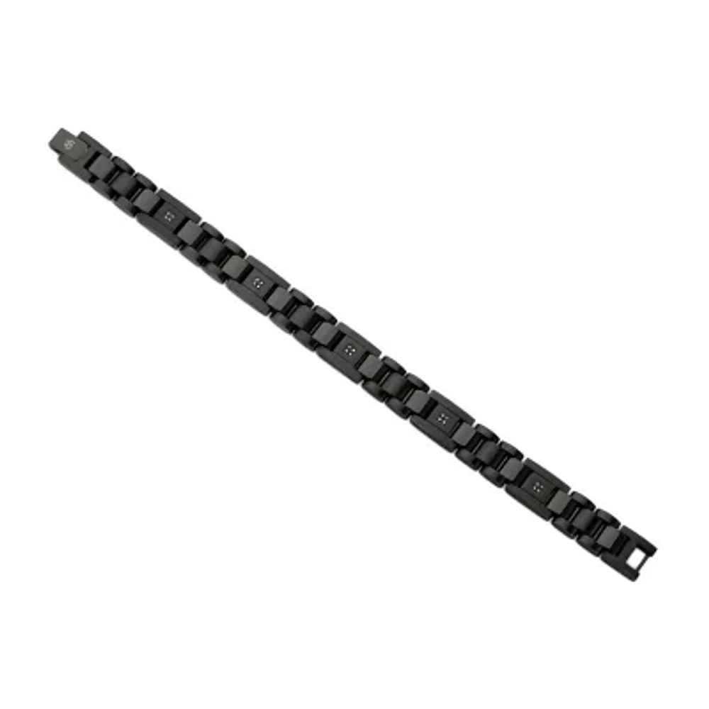 Mens Stainless Steel 8 1/2 Inch Link Bracelet