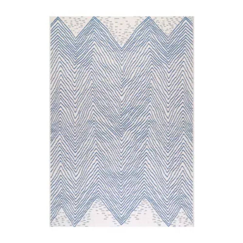 nuLoom Wavy Chevron Outdoor Rectangular Rug