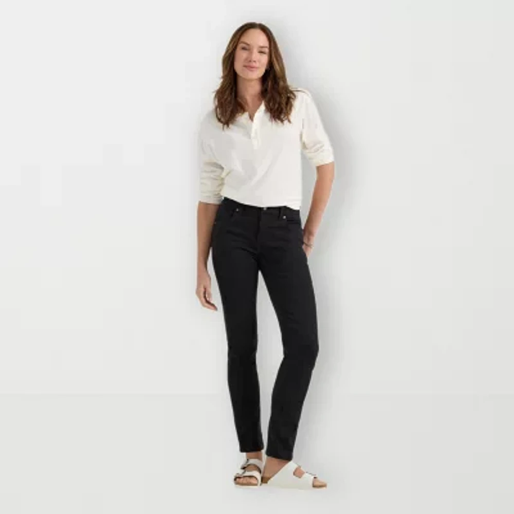 Lee Stretch Fabric Womens Mid Rise Slim Fit Jean