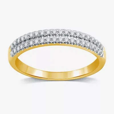 I Said Yes (H-I / I1) 1/4 CT. T.W. Lab Grown White Diamond Sterling Silver or 14K Gold Over Anniversary Wedding Band
