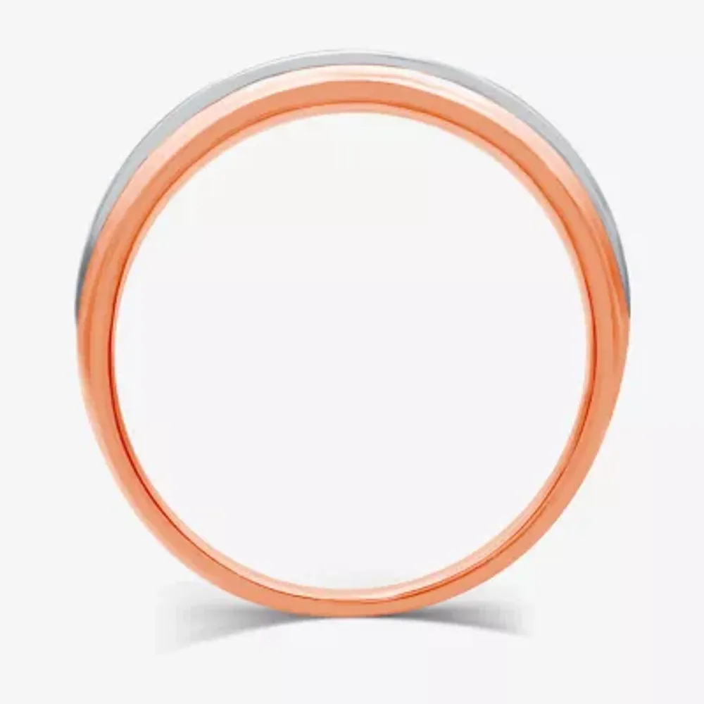 I Said Yes (H-I / I1) Mens 1/4 CT. T.W. Lab Grown White Diamond 14K Two Tone Gold Over Silver Wedding Band