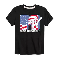 Little & Big Boys Crew Neck Short Sleeve MTV Graphic T-Shirt